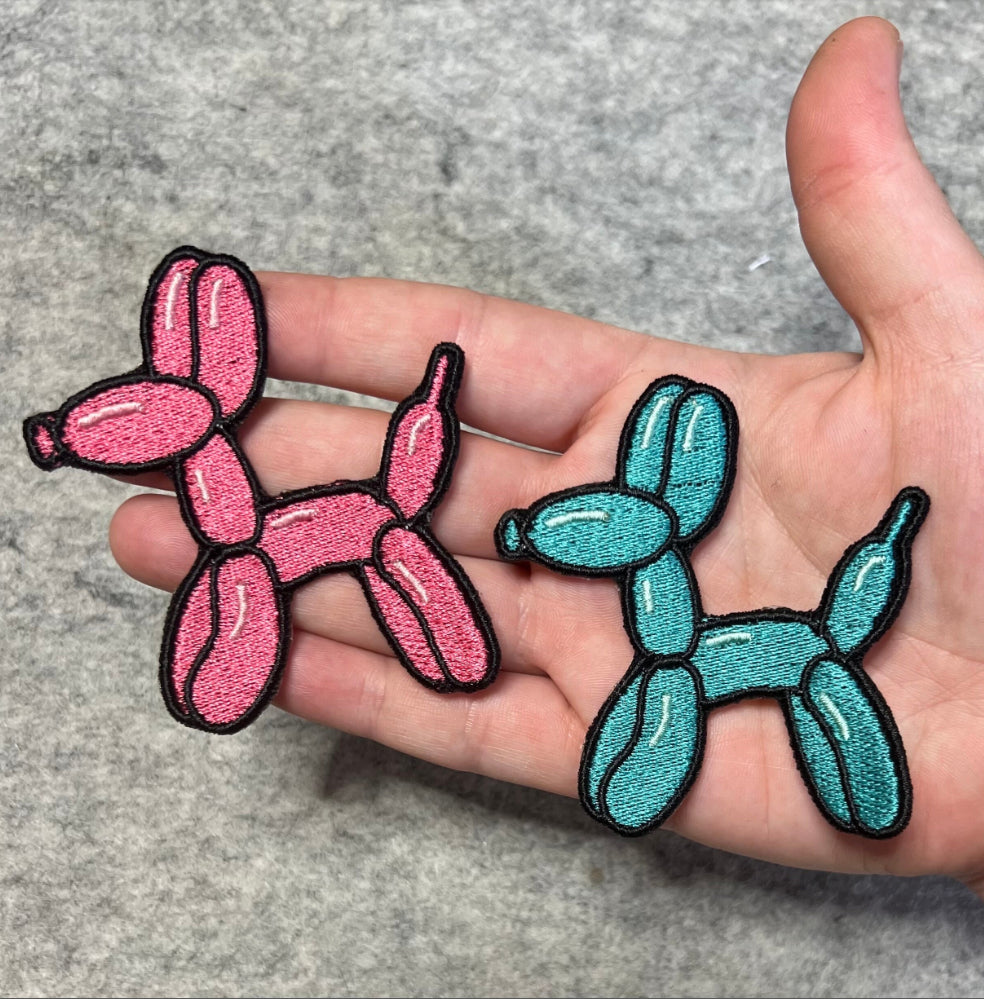 Balloon dog embroidered patch• balloon animal • cute • iron on patch • sew on patch
