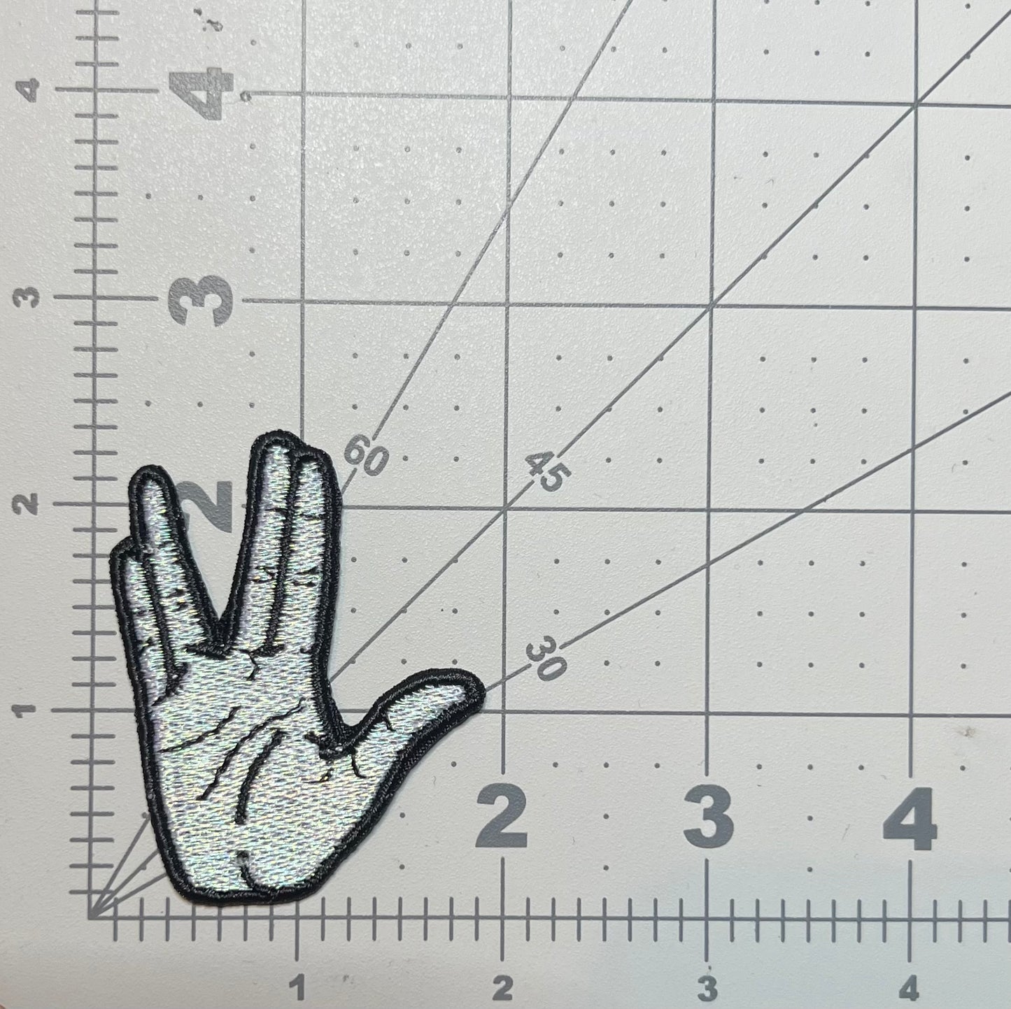 Live Long and Prosper hand embroidered patch • Vulcan • Spock • iron on or sew on • sci-fi tv • nostalgia • Velcro patch • peel & stick