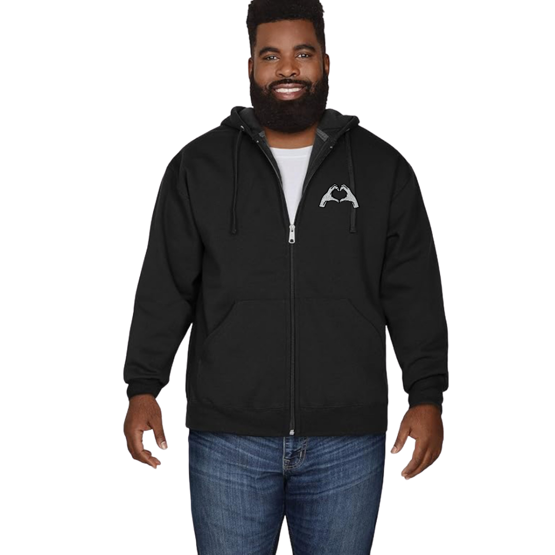 Heart hands hoodie / sweatshirt • GLOW in the dark • cozy