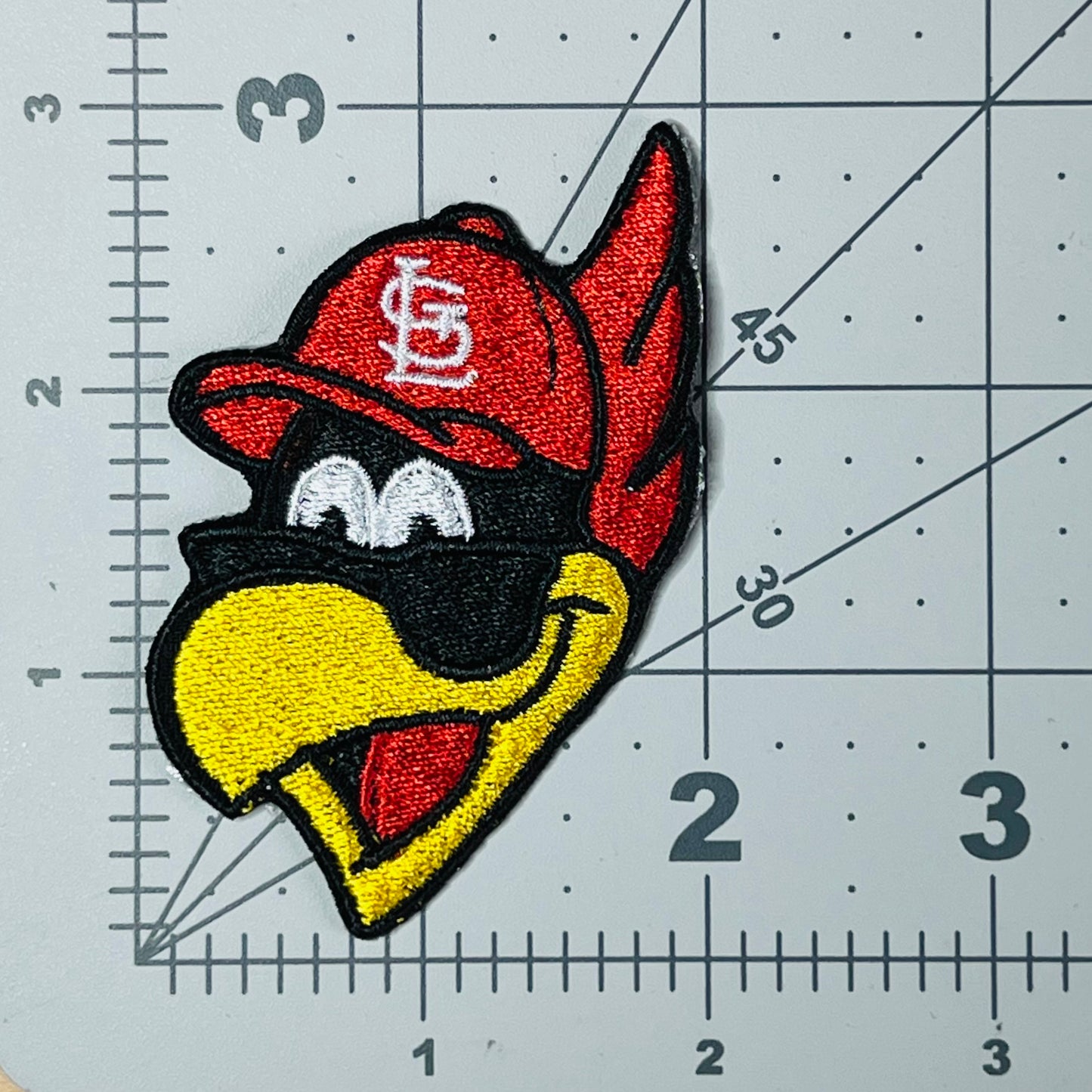 Cardinals Fred Bird embroidered patch • Missouri Baseball • STL • iron on/sew on patch • Velcro patch
