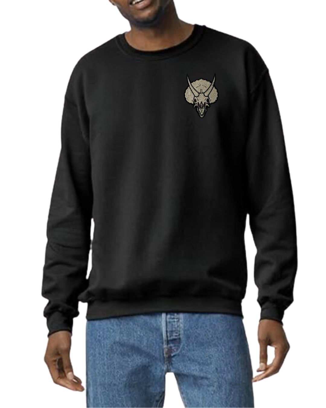 Triceratops skull hoodie / sweatshirt • dinosaur • spooky • cozy