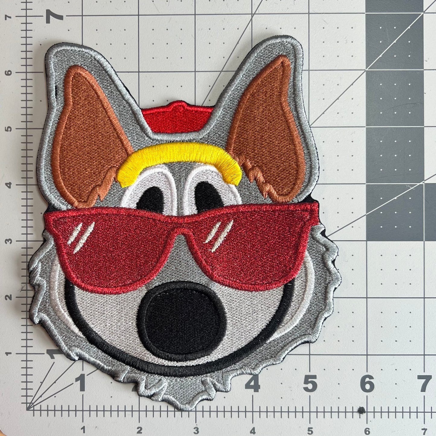 KC Wolf embroidered patch • Chiefs • Kansas City • football • iron on or sew on • autumn • fall • Velcro patch • peel & stick