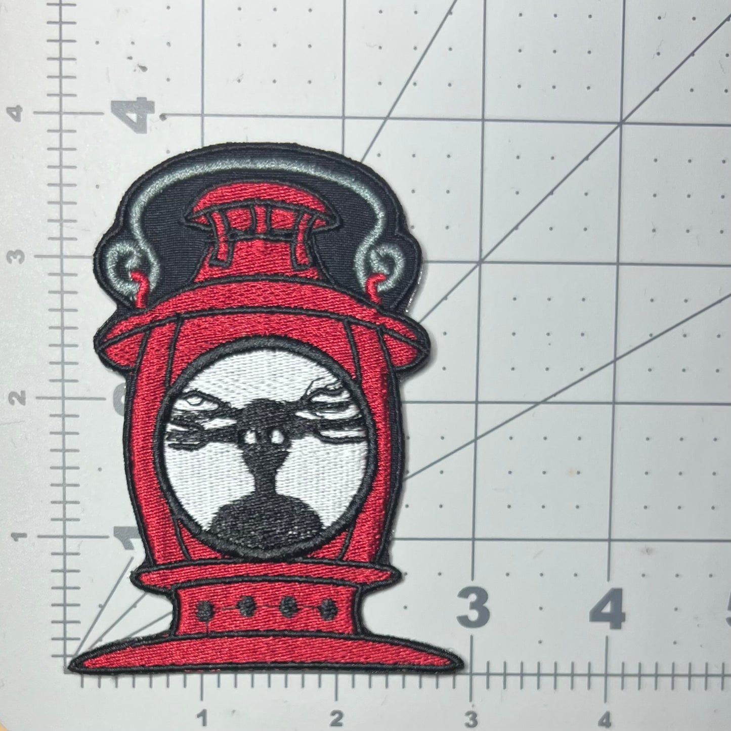 Beast in lantern embroidered patch • OTGW • glow in the dark • iron on or sew on • autumn • fall