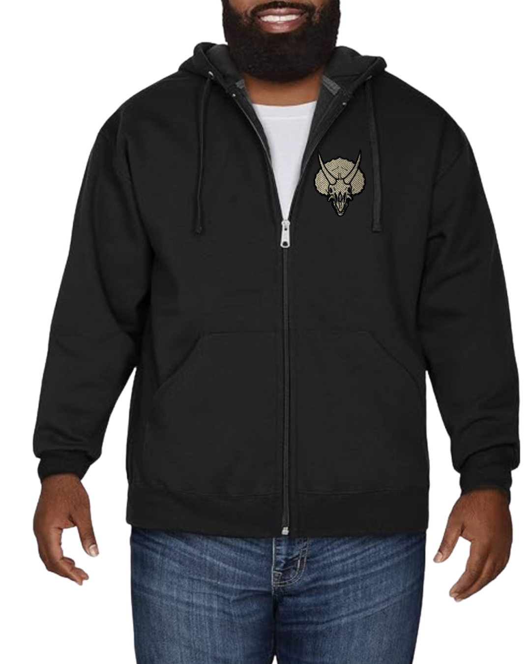Triceratops skull hoodie / sweatshirt • dinosaur • spooky • cozy