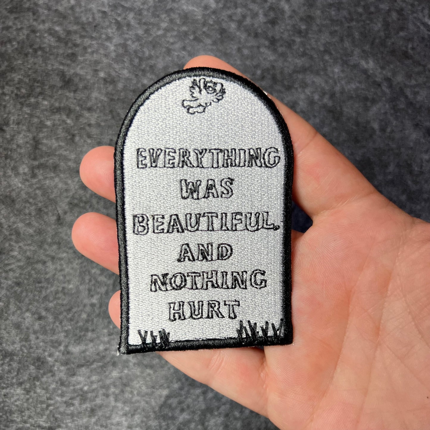 Everything Was Beautiful and Nothing Hurt embroidered patch β’ Kurt Vonnegut β’ Slaughterhouse-five β’ iron on/sew on patch β’ Velcro patch