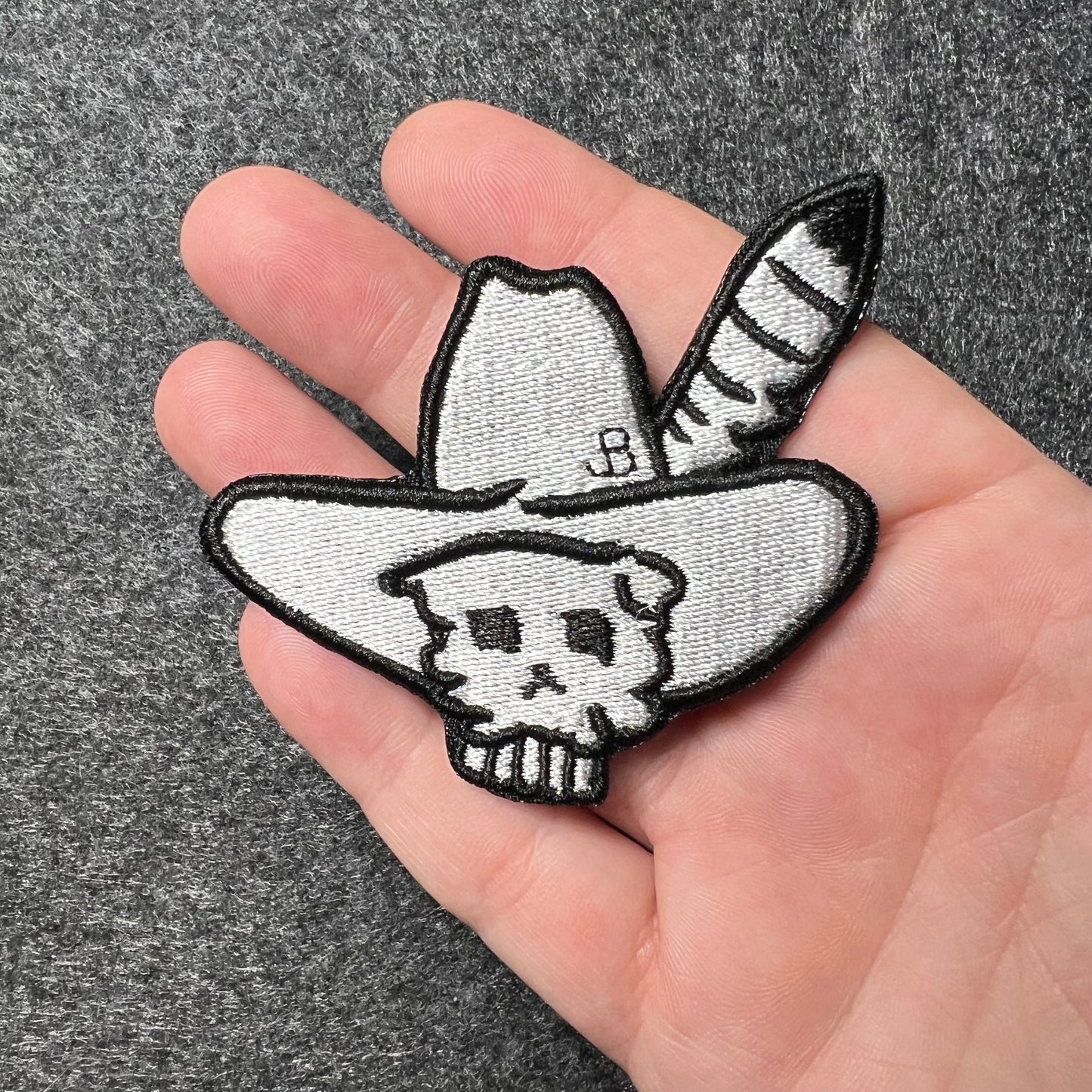 Ryan Bingham embroidered patch • Skull in cowboy hat • country music • iron on/sew on patch • Velcro patch • peel & stick