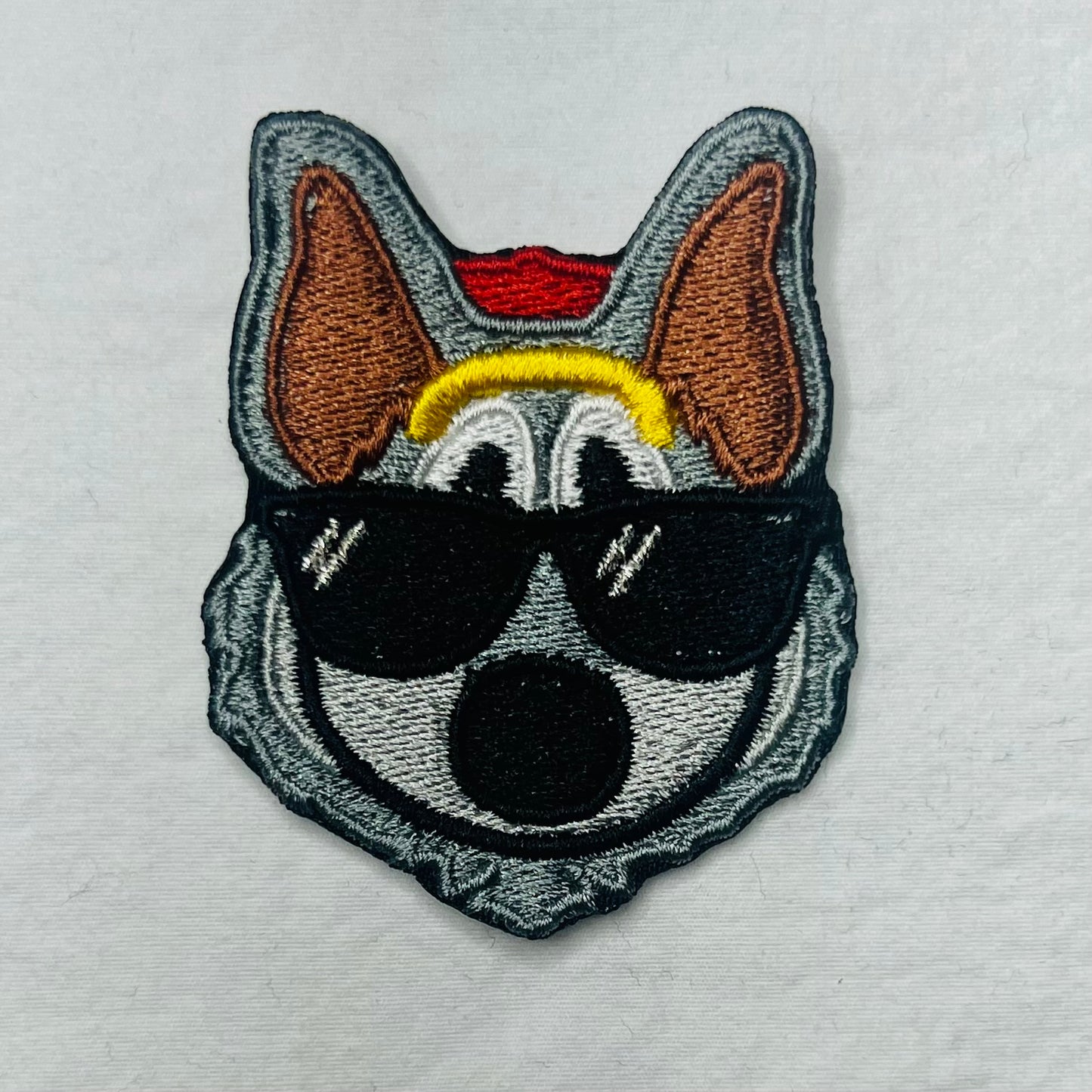 KC Wolf embroidered patch • Chiefs • Kansas City • football • iron on or sew on • autumn • fall • Velcro patch • peel & stick