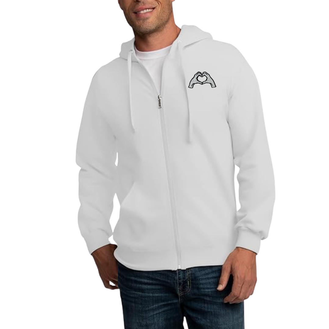 Heart hands hoodie / sweatshirt • GLOW in the dark • cozy