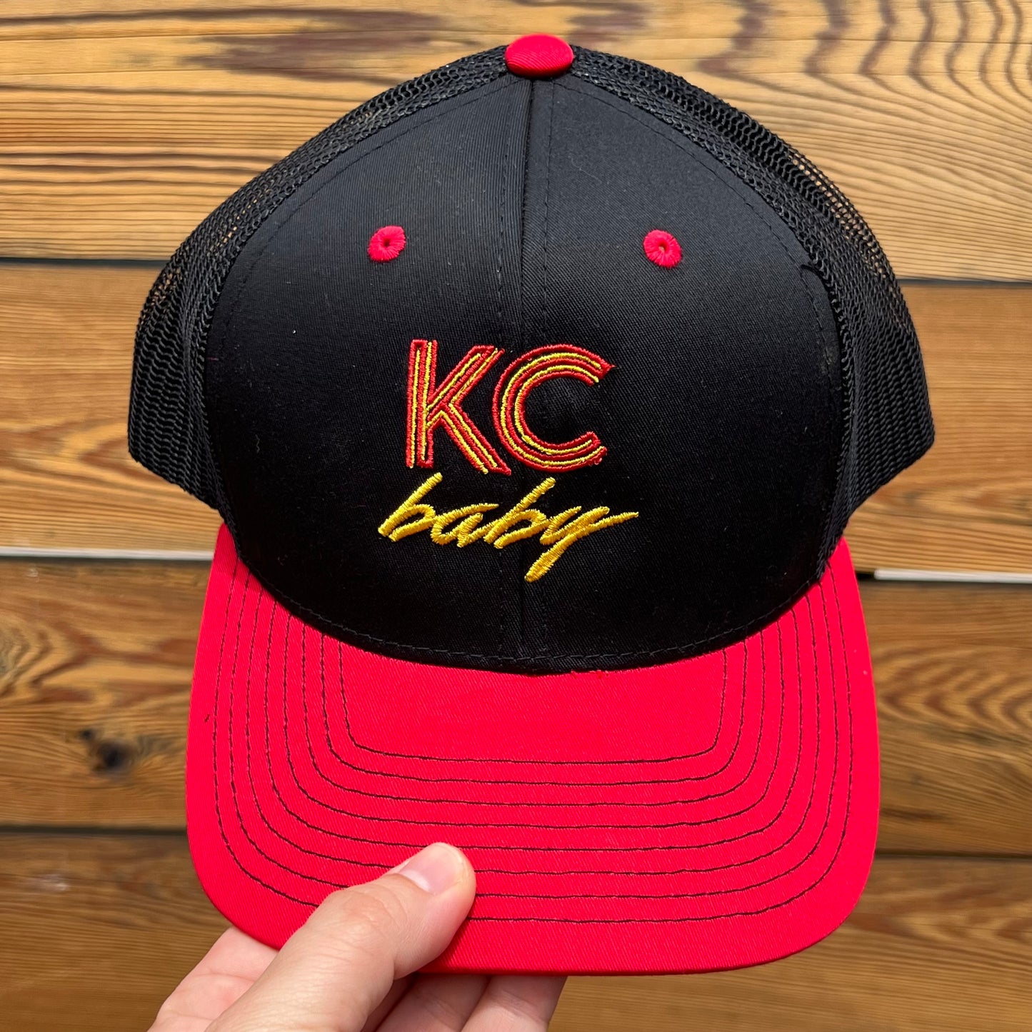 KC baby retro embroidered hat • trucker hat • Royals • Chiefs • KC Current • Kansas City • Missouri • Kansas • 80s • 90s