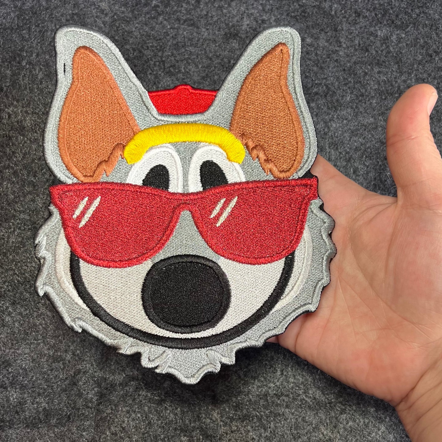 KC Wolf embroidered patch • Chiefs • Kansas City • football • iron on or sew on • autumn • fall • Velcro patch • peel & stick