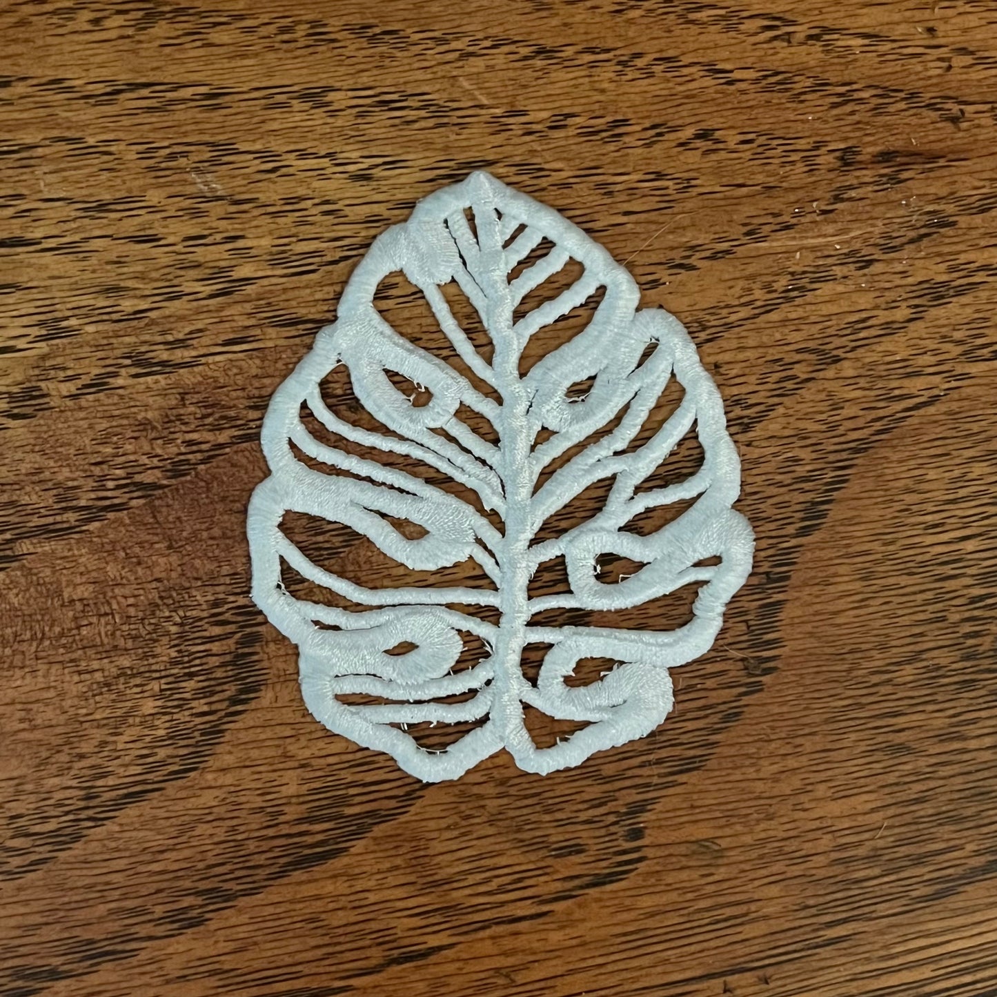 Embroidered Coaster Leaf • Monstera Leaf • Plant Coaster • cute