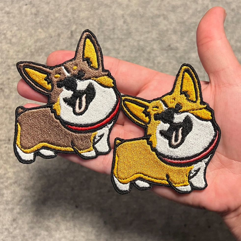 Corgi embroidered patch β’ cute β’ iron on patch β’ sew on patch