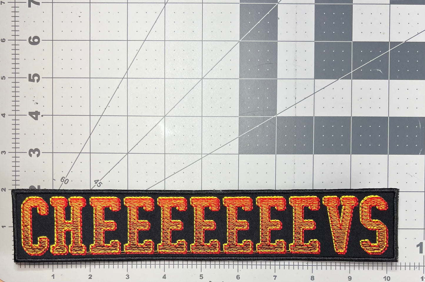 Chiefs embroidered banner patch • CHEEEEEEVS • Kansas City • KCMO • KCKS • iron on/sew on patch • Velcro patch
