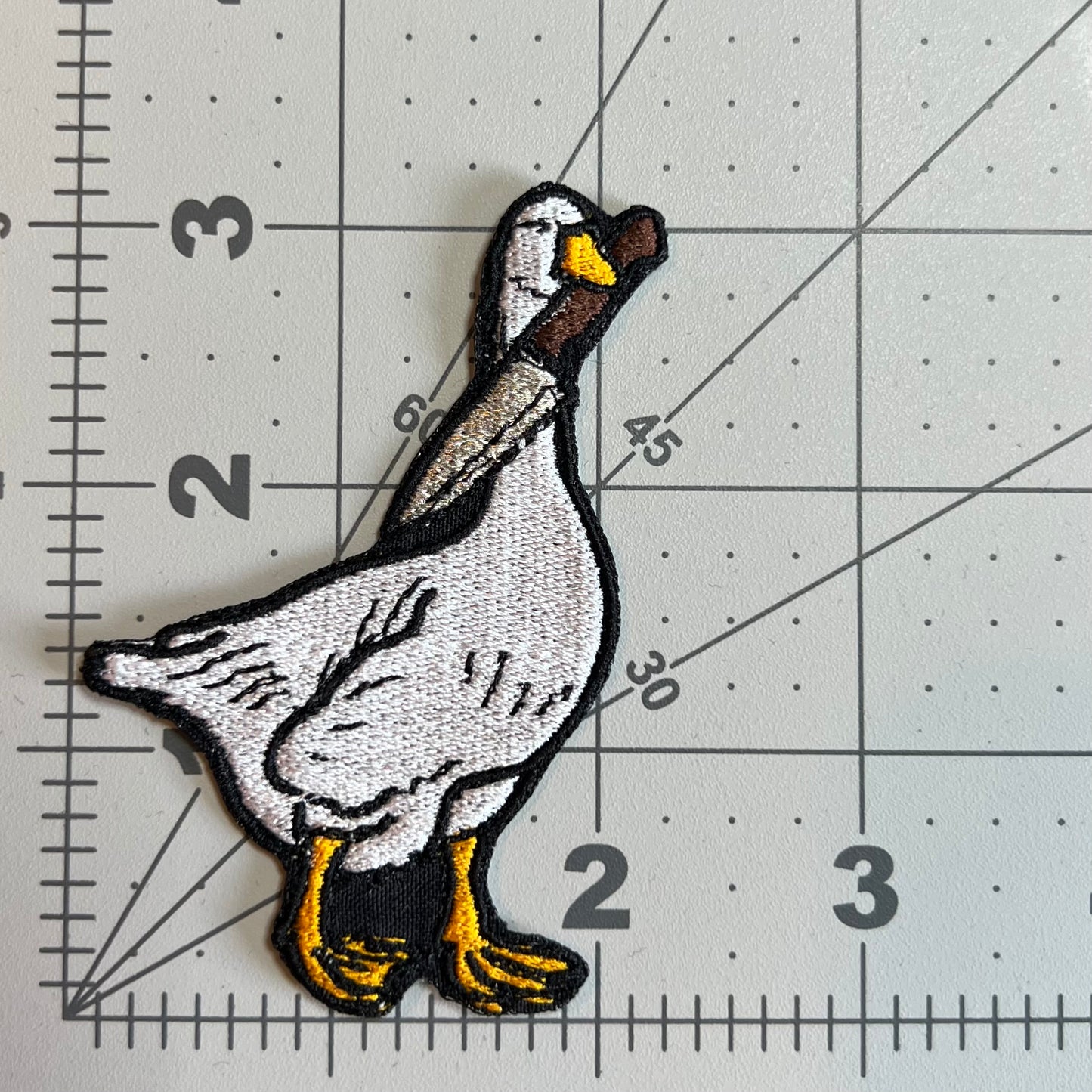 Silly goose embroidered patch • goose • peace was never an option • cute • iron on patch • sew on patch • Velcro patch • peel & stick