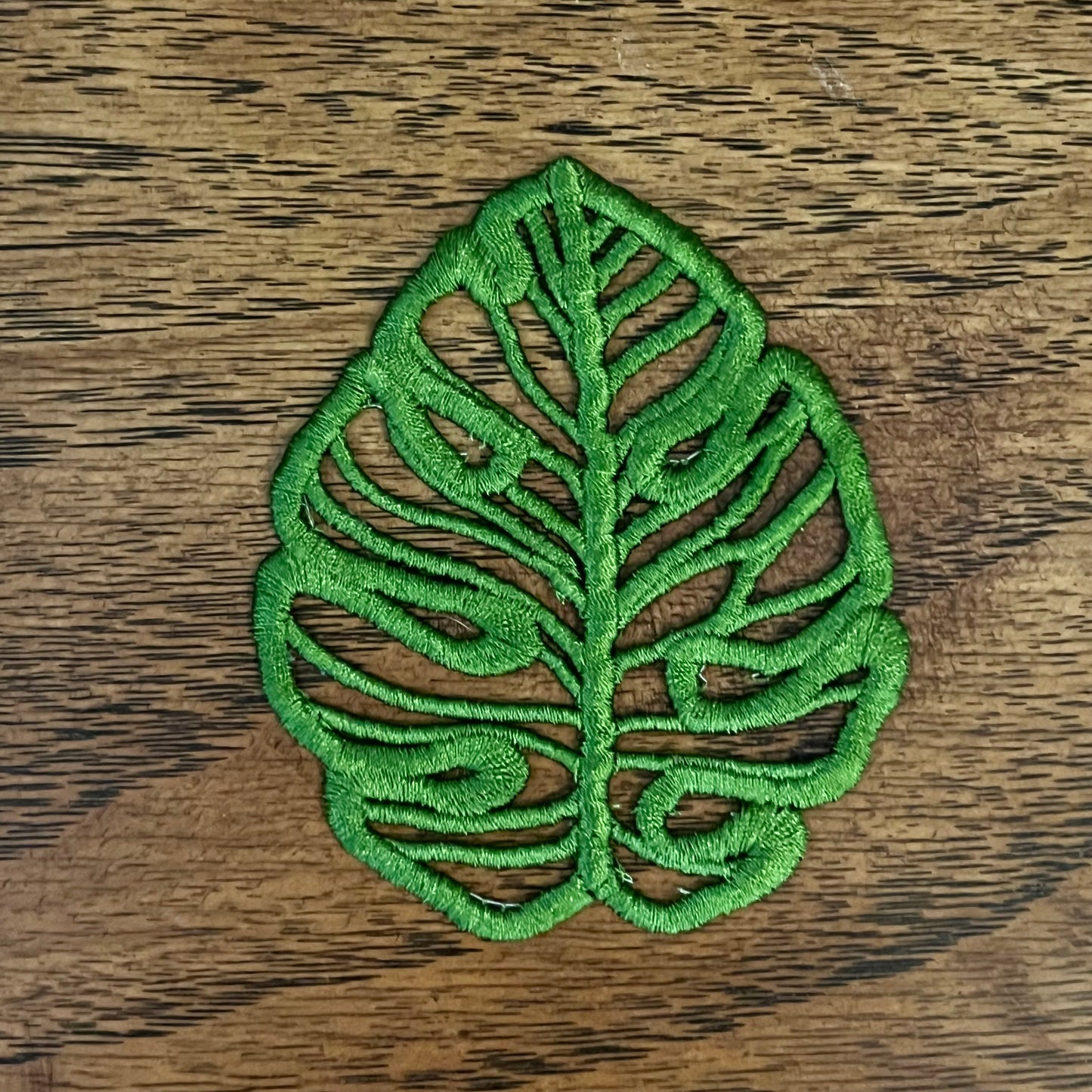 Embroidered Coaster Leaf • Monstera Leaf • Plant Coaster • cute