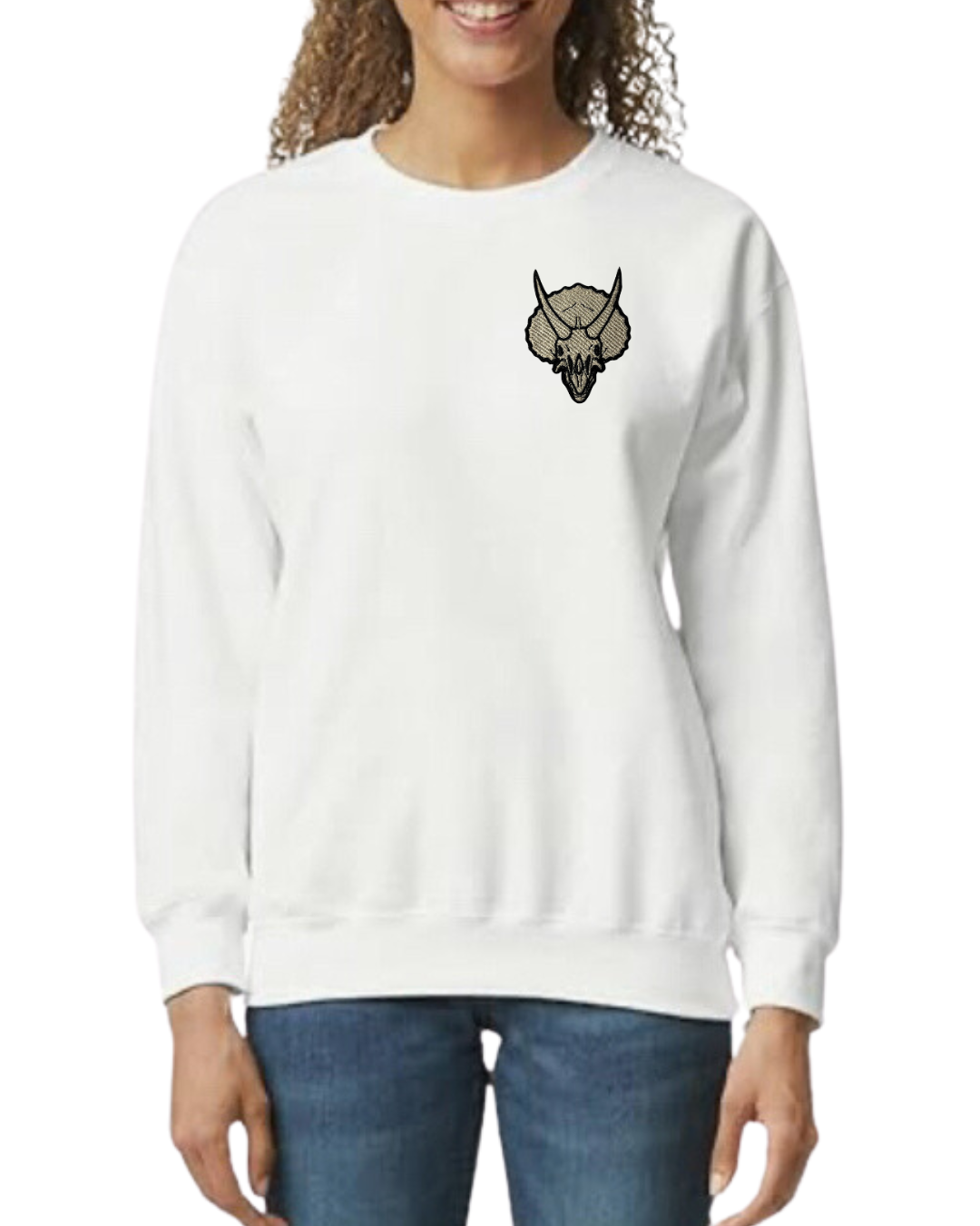 Triceratops skull hoodie / sweatshirt • dinosaur • spooky • cozy