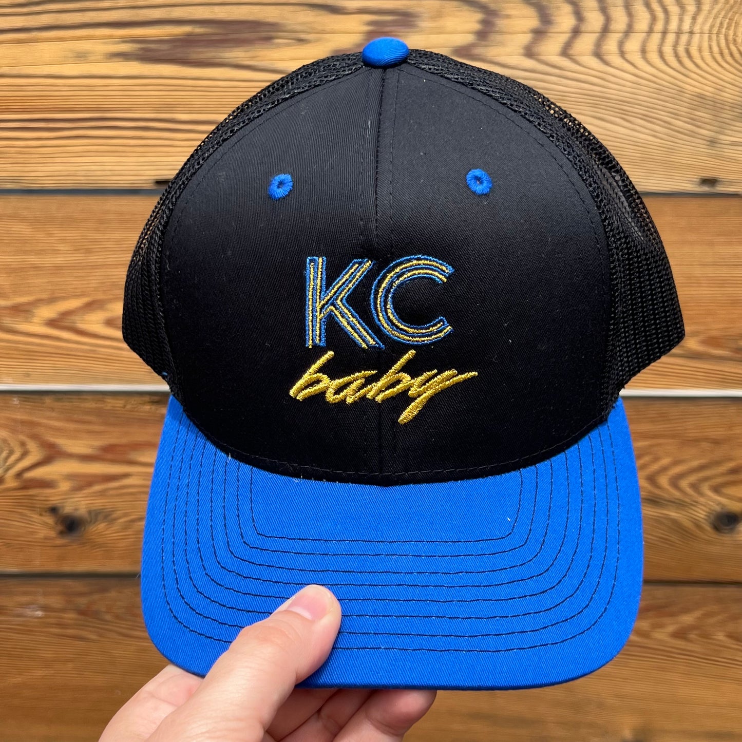 KC baby retro embroidered hat • trucker hat • Royals • Chiefs • KC Current • Kansas City • Missouri • Kansas • 80s • 90s