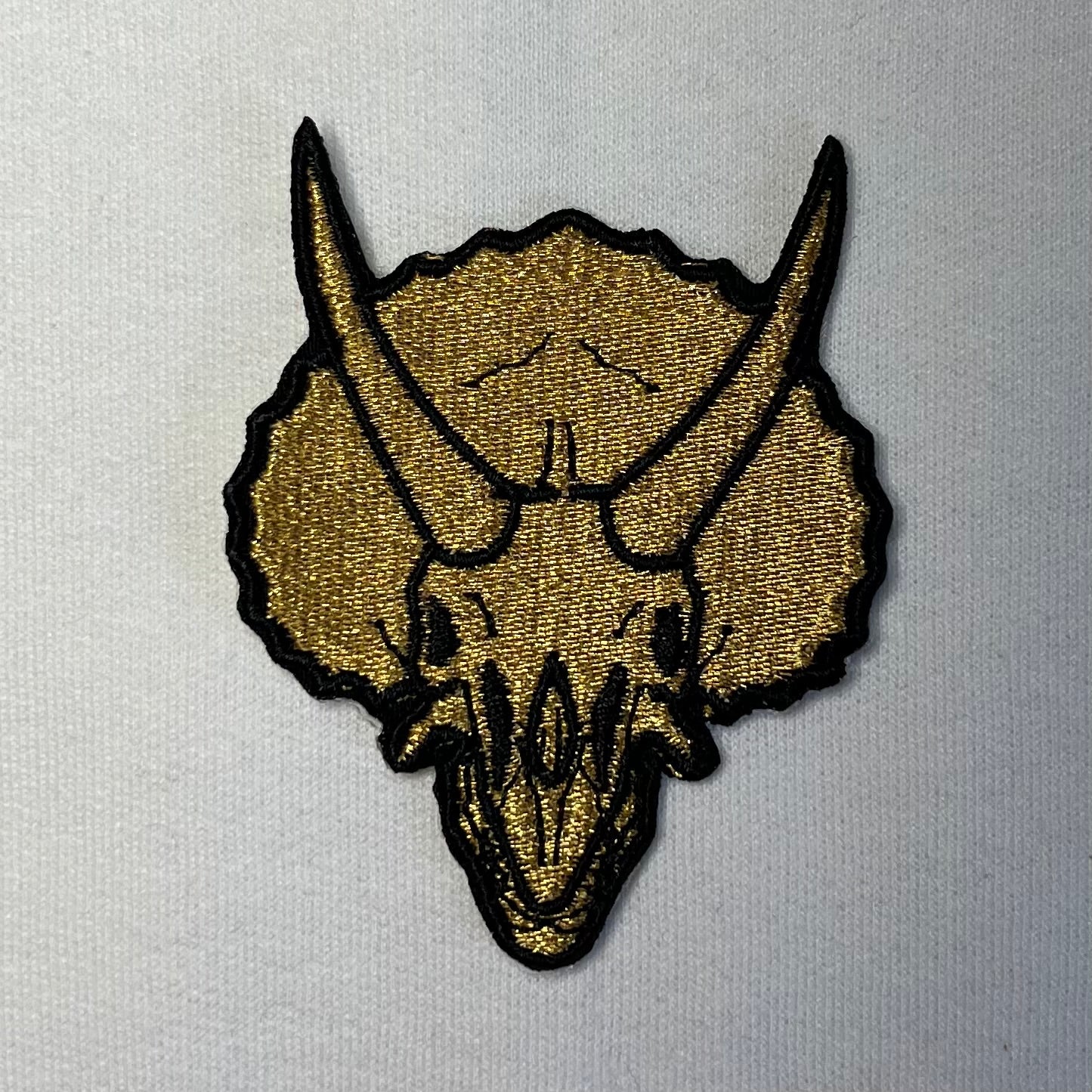 Triceratops skull hat • dinosaur • baseball cap • flat bill cap• customizable • embroidered patch on hat