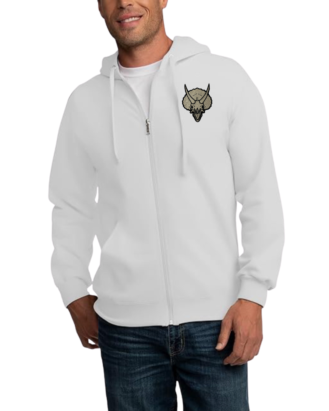 Triceratops skull hoodie / sweatshirt • dinosaur • spooky • cozy