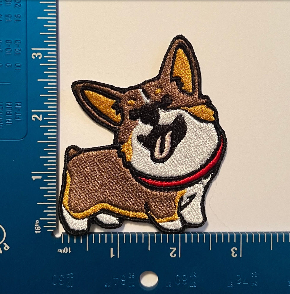 Corgi embroidered patch β’ cute β’ iron on patch β’ sew on patch
