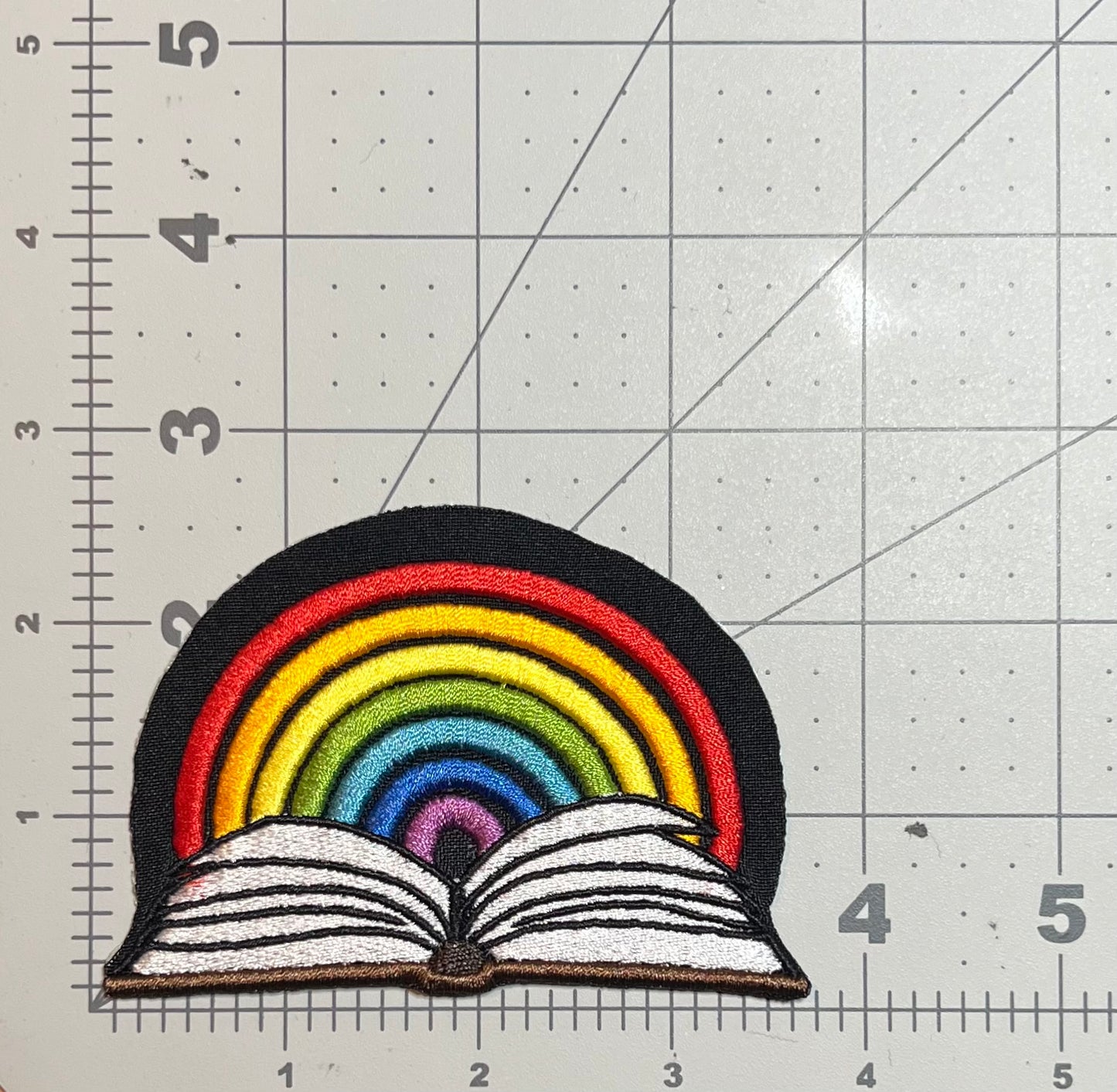 Reading Rainbow embroidered patch • take a look, it’s in a book • iron on or sew on • 90s tv • nostalgia • Velcro patch