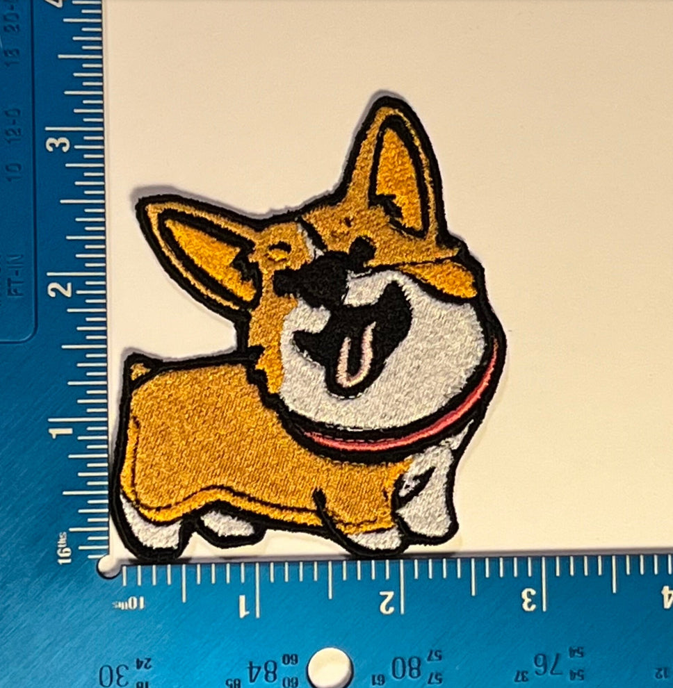Corgi embroidered patch β’ cute β’ iron on patch β’ sew on patch