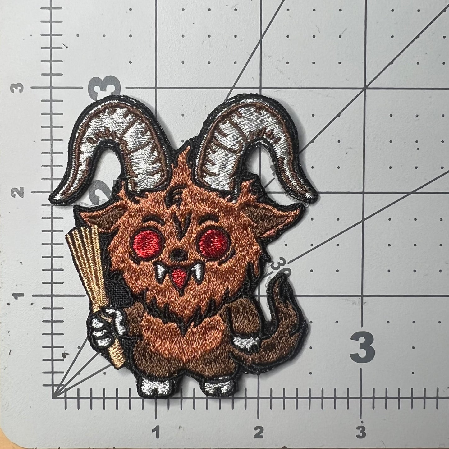 Krampus embroidered patch • Christmas cryptid • cute • iron on patch • sew on patch • Velcro patch
