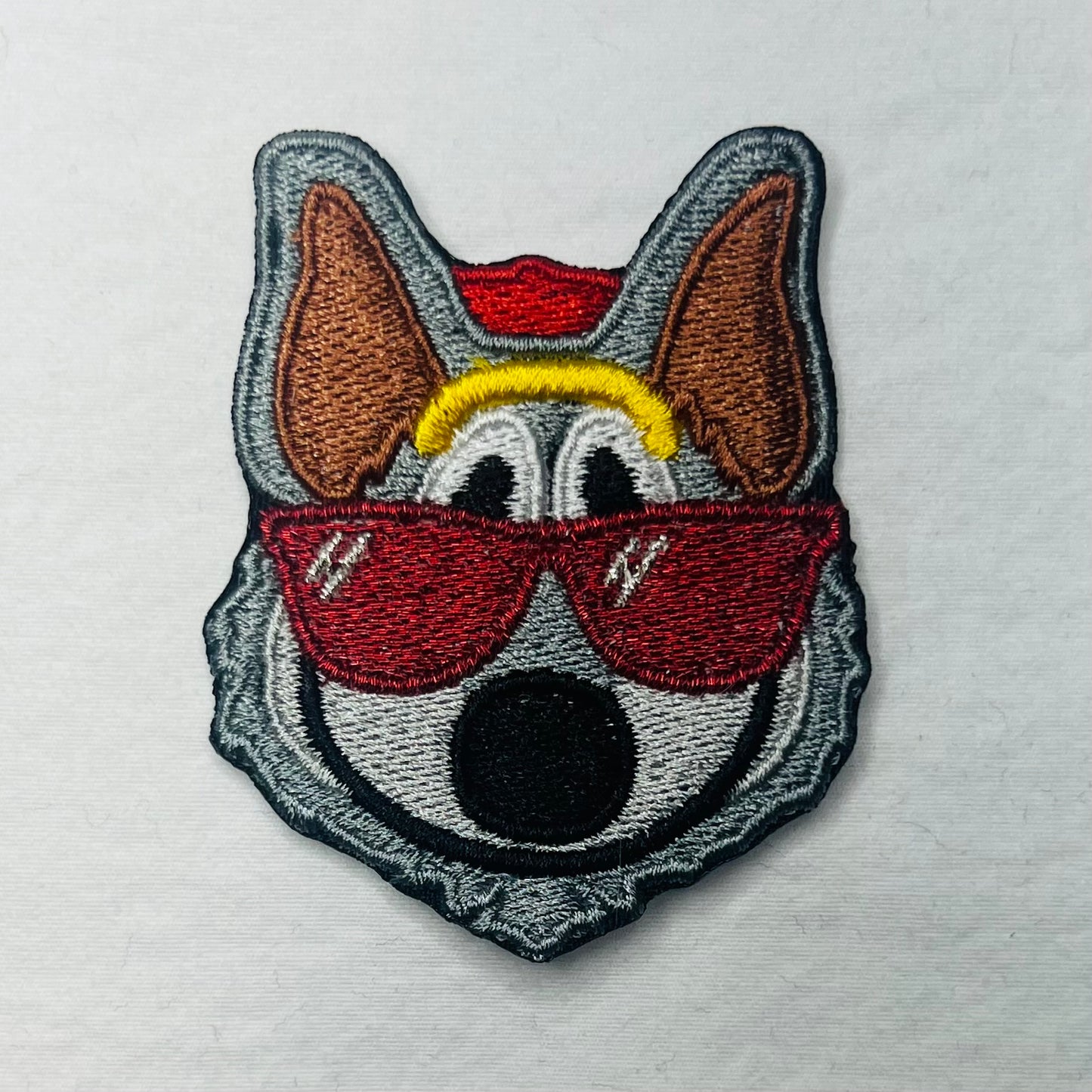KC Wolf embroidered patch • Chiefs • Kansas City • football • iron on or sew on • autumn • fall • Velcro patch • peel & stick