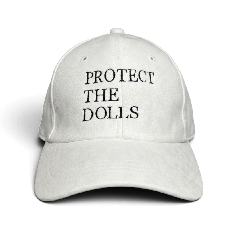Protect the Dolls hat • suede hat • embroidered hat • pride