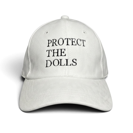 Protect the Dolls hat • suede hat • embroidered hat • pride