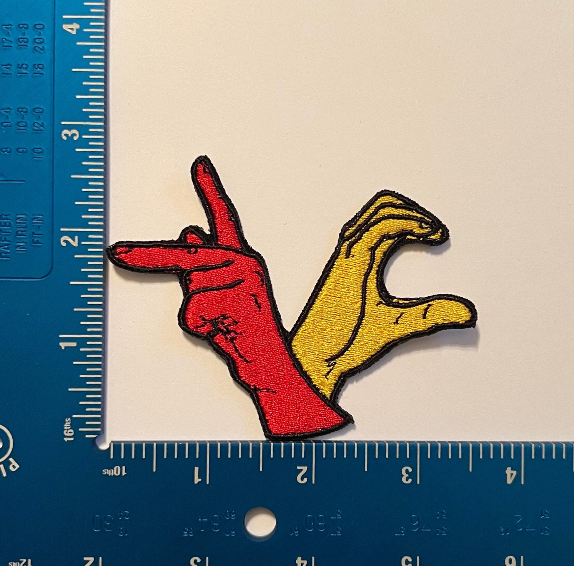 KC sign language hands embroidered patch • Kansas City • ASL • Chiefs ...