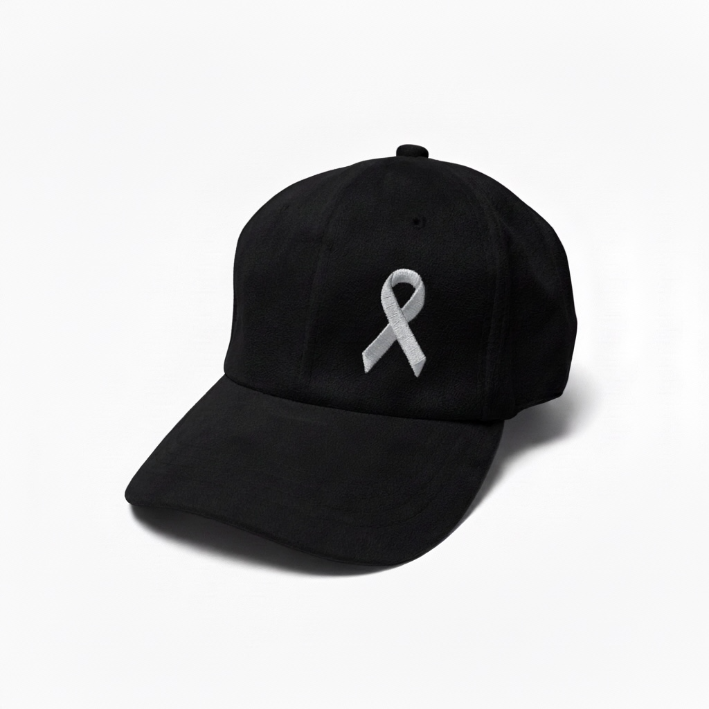 Cancer support hat • suede • CUSTOMIZABLE colored ribbon