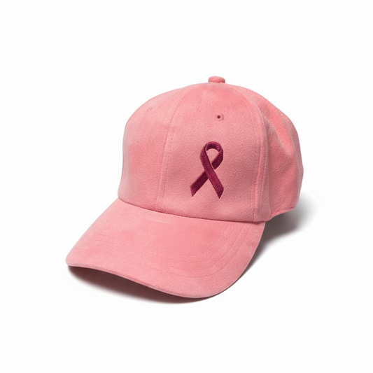 Cancer support hat • suede • CUSTOMIZABLE colored ribbon