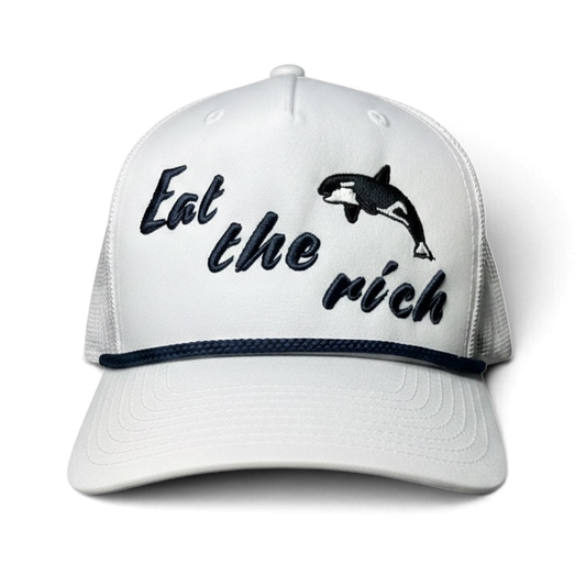 Eat the rich hat • orca • vigilante justice • embroidered hat