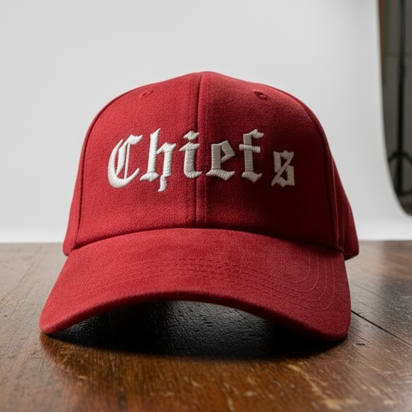 Chiefs embroidered suede hat • Kansas City • glow in the dark