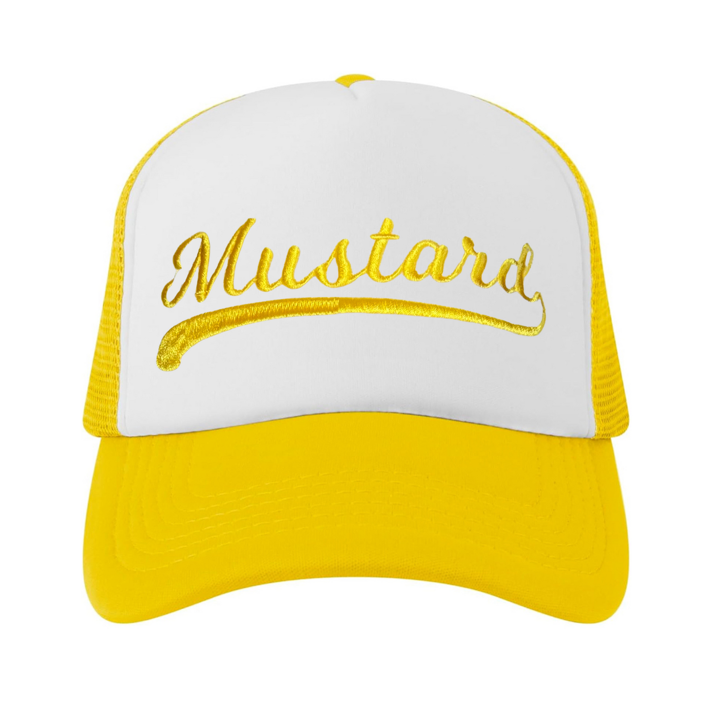 Hot dog race embroidered trucker hat • Ketchup • Mustard • Relish • baseball season • KC Royals