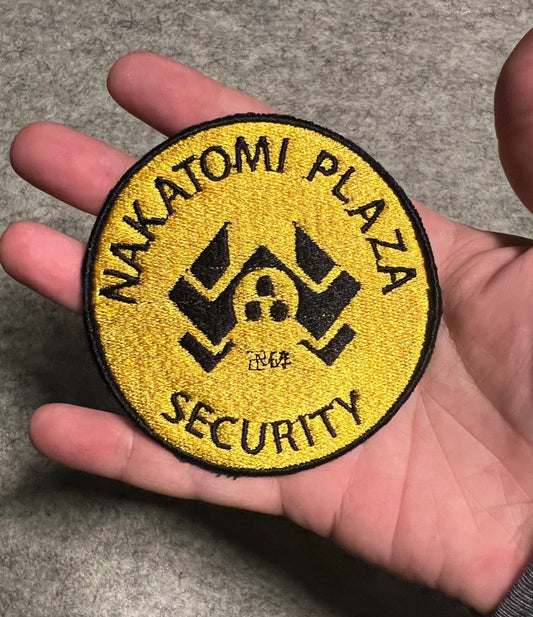Nakatomi Plaza Security badge embroidered patch  • iron on or sew on • 90s movies • nostalgia • Die Hard • Velcro patch