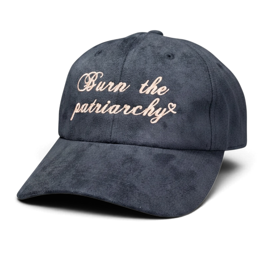 Burn the patriarchy suede hat • glow in the dark • embroidered hat