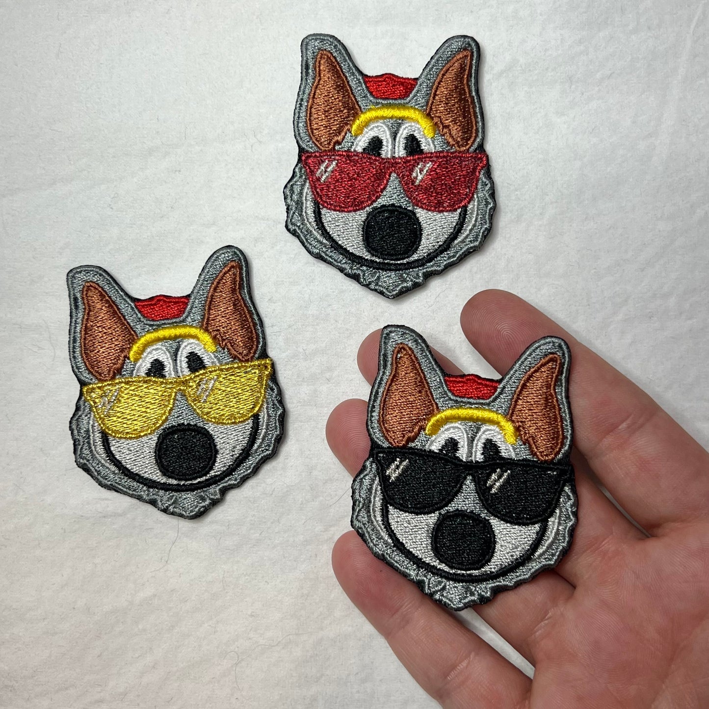 KC Wolf embroidered patch • Chiefs • Kansas City • football • iron on or sew on • autumn • fall • Velcro patch • peel & stick