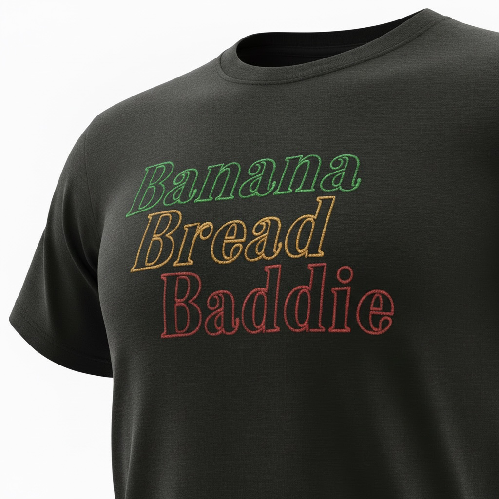 Banana Bread Baddie embroidered T-shirt